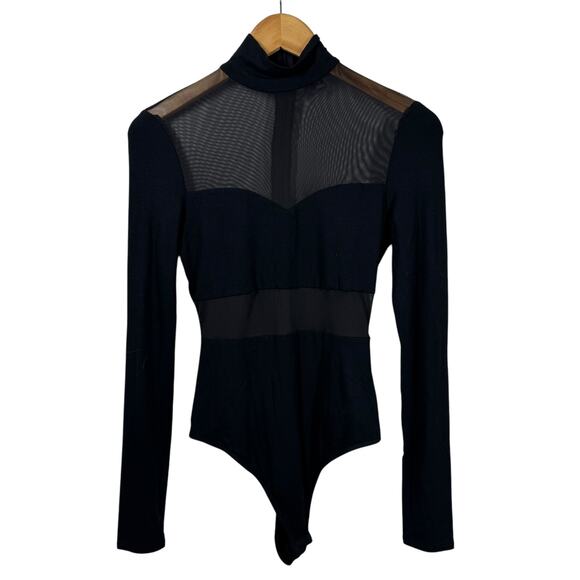 Fore Body Suite Women S Black Mesh Illusion Bust Dark Romantic Vampire Feminine - Picture 1 of 7